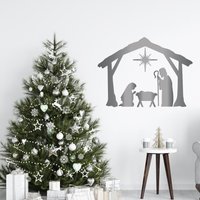 Weihnachtskrippe Wohnkultur, Urlaub Wanddekor Aufkleber, Mantel Kunst Zeichen, Holz Glas Fliesen Abnehmbarer Jesuskind, Maria, Joseph, Stern Weihnachtskrippe Wohnkultur, Urlaub Wanddekor Aufkleber, Mantel Kunst Zeichen, Holz Glas Fliesen Abnehmbarer Jesuskind, Maria, Joseph, Stern von designedbeginnings