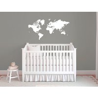 Weltkarte Aufkleber, Wand Karte, Wandbild, Wandaufkleber Für Schlafzimmer, Kinderzimmer Wandsticker, Aufkleber Wände, Vinyl B308 von designedbeginnings