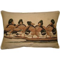 Die Waddlers Enten in Eine Zeile Längliche Gobelin Kissen Decken von designercushions