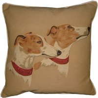 Greyhound Köpfe Gobelin Kissen Abdeckung Sham Greyhound Köpfe Gobelin Kissen Abdeckung Sham von designercushions