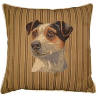 Jack-Russell-Dk-stripe Gobelin Kissenhülle von designercushions