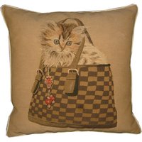 Kätzchen Im Check Tasche Gobelin Kissen Abdeckung Sham Kätzchen Im Check Tasche Gobelin Kissen Abdeckung Sham von designercushions