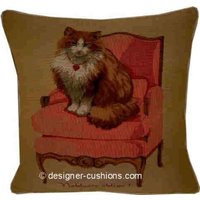 Königlichen Ingwer Katze Noblesse Oblige Gobelin Kissen Abdeckung Sham von designercushions