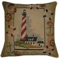 Leuchtturm Und Haus Gobelin Kissen Abdeckung Sham von designercushions