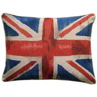 Union Jack Königsblau Design #3 Flag Gewebte Gobelin Kissen Kissenbezug von designercushions