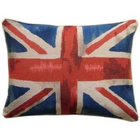 Union Jack Königsblau Design 3 Längliche Gobelin Kissenbezug von designercushions