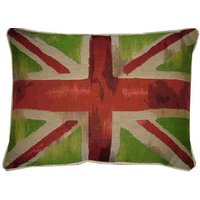 Union Jack Limegreen Design 3 Längliche Gobelin Kissenbezug von designercushions