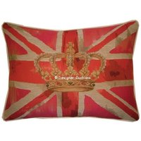 Union Jack Pink Design No 1 Gobelin Kissenbezug von designercushions