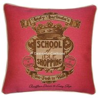 Verkauf Der Schule Im Leerlauf Shopping Rosa Gewebter Gobelin Kissen Decken Sham von designercushions