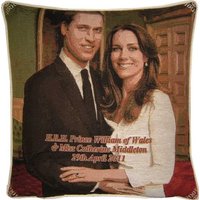 Verkauf - Königliche Hochzeit Seine Hoheit Prinz William Kate Middleton Design Nr. 2 Gobelin Kissen Cover Sham von designercushions