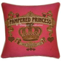 Verkauf Verwöhnen Princess Pink Gewebter Gobelin Kissen Cover Sham von designercushions
