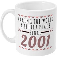 21. Geburtstagsbecher, Geburtstagsgeschenk, Beste Freunde Geschenke, Twenty One, 21, Born in 2001, Geschenk Für Sie, Frauen, Tochter, Happy 21st von designermugsonline