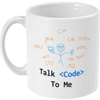 Computer-Programmierer Kaffeebecher - Talk-Code Zu Mir Coder Geschenk Codierung Nerd Geek Lustige Kaffee Computer Programm Becher Computer-Programmierer Kaffeebecher - Talk-Code Zu Mir Coder Geschenk Codierung Nerd Geek Lustige Kaffee Computer Programm Becher von designermugsonline
