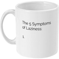 Die 5 Symptome Der Faulheit Becher - Kaffeebecher Student Geschenk Faul Mitarbeiter Arbeit Lustige Kaffee Tasse von designermugsonline