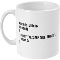 Eat Sleep Code Wiederholungsbecher, Programmierer Geschenk von designermugsonline