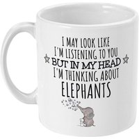 Elefant Geschenk, Tasse, Lustige Elefanten Geschenke, Niedliche Geschenke Für Frauen, Sie, Mama, Mädchen, Liebhaber, Crazy Elephant Lady von designermugsonline