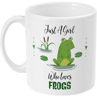 Frosch Tasse, Geschenk, Lustige Geschenke, Just A Girl Who Loves Frösche, Liebhaber, Niedliche Geschenke Für Frauen, Sie, Mama, Mädchen von designermugsonline