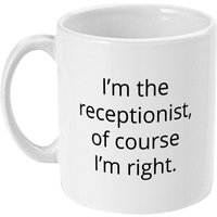 Ich Bin Der Rezeption Natürlich Ich Recht - Kaffee Büro-Geschenk Arbeit Becher Empfang Arbeiter Kaffeetasse Ich Bin Der Rezeption Natürlich Ich Recht - Kaffee Büro-Geschenk Arbeit Becher Empfang Arbeiter Kaffeetasse von designermugsonline