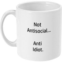 Anti Idiot Kaffeetasse - Lustiges Büro Geschenk, Tasse Mit Spruch von designermugsonline
