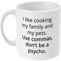 Verwenden Sie Kommas Sind Kein Psycho Becher, Lustiges Grammatik Geschenk Verwenden Sie Kommas Sind Kein Psycho Becher, Lustiges Grammatik Geschenk von designermugsonline