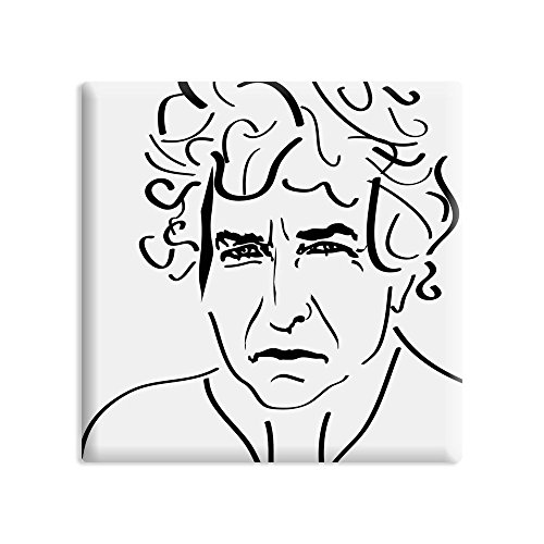 Kühlschrankmagnet - Musiker - 5 x 5 cm - Motiv: Bob Dylan von designersgroup