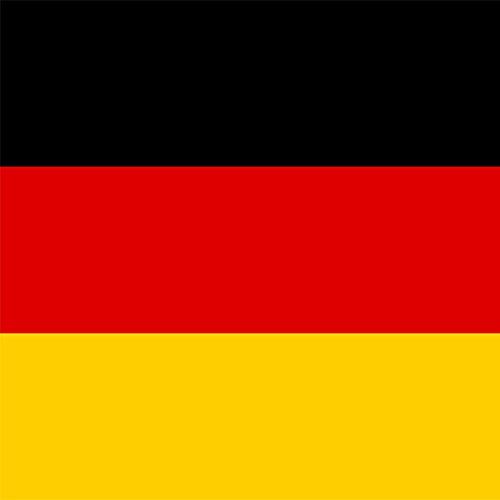 Kühlschrankmagnet mit Deutscher Nationalflagge - 5 x 5 cm - Deutschland Magnet von designersgroup