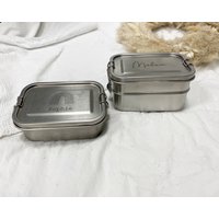 Brotdose Lunchbox Vesperdose Edelstahl Personalisiert/Name von designfabrikmueller