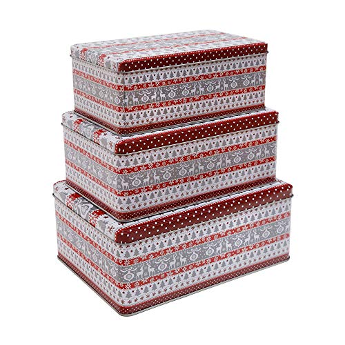 designfun KEKSDOSEN SET 3-TEILIG RECHTECKIG WEIHNACHTEN - MOTIV CLASSIC X-MAS designfun KEKSDOSEN SET 3-TEILIG RECHTECKIG WEIHNACHTEN - MOTIV CLASSIC X-MAS von designfun