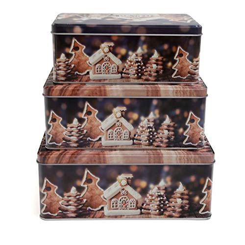 designfun KEKSDOSEN SET 3-TEILIG RECHTECKIG WEIHNACHTEN - MOTIV LEBKUCHENDORF designfun KEKSDOSEN SET 3-TEILIG RECHTECKIG WEIHNACHTEN - MOTIV LEBKUCHENDORF von designfun