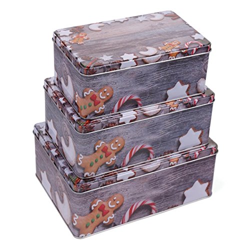 designfun KEKSDOSEN SET 3-TEILIG RECHTECKIG WEIHNACHTEN - MOTIV WEIHNACHTSPLÄTZCHEN designfun KEKSDOSEN SET 3-TEILIG RECHTECKIG WEIHNACHTEN - MOTIV WEIHNACHTSPLÄTZCHEN von designfun