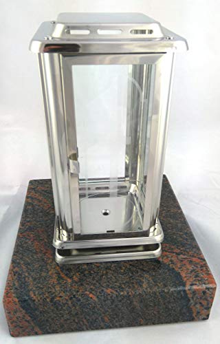 designgrab AEL1_SilverAGB1Gnei Grablampe Royal aus Edelstahl, Silber, 12 x 12 x 23 cm von designgrab