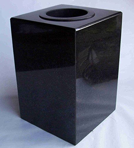 designgrab Cube Designer Grabvase aus Granit Schwedisch Black von designgrab