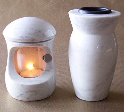 designgrab Grabschmuckset Petit bestehend aus Grablampe und Vase, für Wand- und kleine Urnengräber! von designgrab