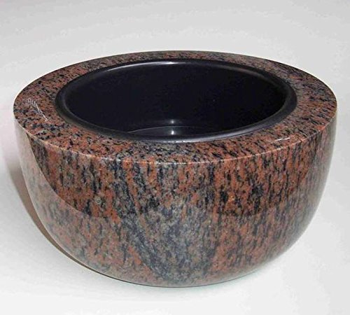 designgrab "Modern Grande XL Grabschale Durchmesser 40 cm aus Granit Gneis Halmstad von D4G Design4Grab