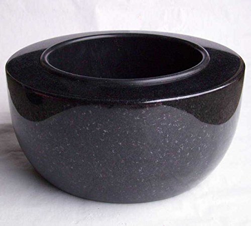 designgrab "Modern Grande XL Grabschale Durchmesser 40 cm aus Granit Schwedisch Black von designgrab