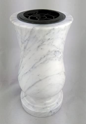 designgrab Taille-Exclusiv XLGrabvase aus Carrara Marmor weiß von designgrab