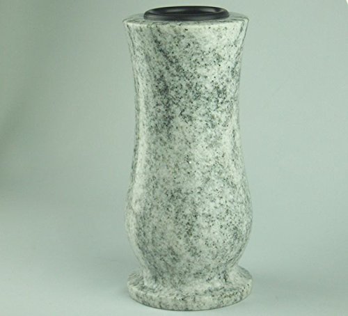 designgrab Taille-medium Grabvase aus Granit Viscont White von designgrab