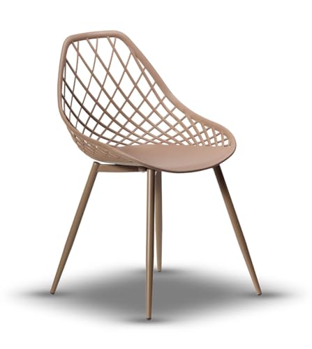 designimpex Design Lugo Esszimmerstuhl Gartenstuhl Outdoor Stuhl Stühle Terasse, Farbe:Braun von designimpex