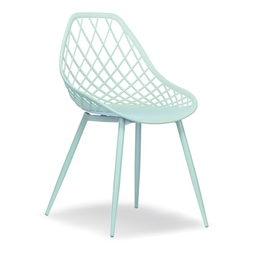 designimpex Design Lugo Esszimmerstuhl Gartenstuhl Outdoor Stuhl Stühle Terasse, Farbe:Minzgrün von designimpex