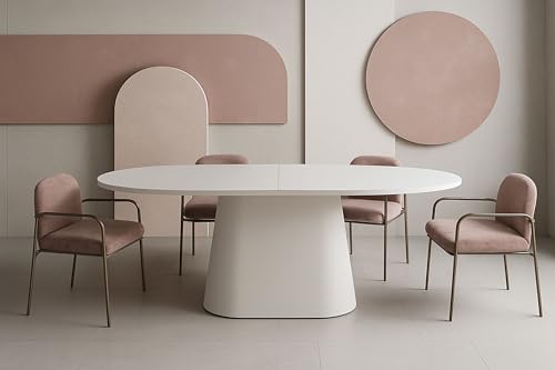 Design Esstisch Cremona Weiß matt ausziehbar 160 cm bis 206 cm Esszimmertisch für bis zu 10 Personen Pastell Funktionstisch modern vielseitig Esszimmer erweiterbar zeitlos Design Esstisch Cremona Weiß matt ausziehbar 160 cm bis 206 cm Esszimmertisch für bis zu 10 Personen Pastell Funktionstisch modern vielseitig Esszimmer erweiterbar zeitlos von designimpex