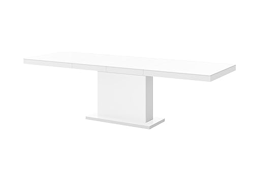 Design Esstisch Tisch HME-111 Hochglanz ausziehbar 160 bis 256 cm, Farbe:Weiß Hochglanz Design Esstisch Tisch HME-111 Hochglanz ausziehbar 160 bis 256 cm, Farbe:Weiß Hochglanz von designimpex