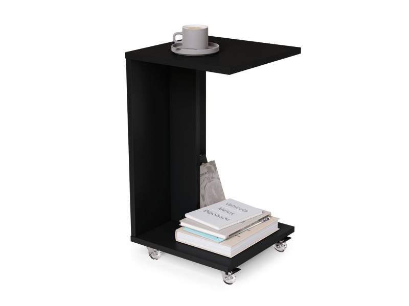 designimpex Beistelltisch Design Hugo Ecktisch Tisch Notebooktisch mit/ohne Rollen von designimpex