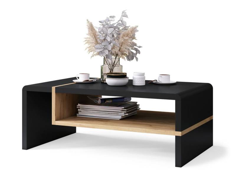 designimpex Couchtisch Design Wohnzimmertisch Folk 01 Tisch mit Ablagefläche von designimpex