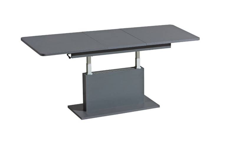 designimpex Couchtisch DC-1 Anthrazit / Grau matt stufenlos höhenverstellbar ausziehbar, Funktionstisch, Wohnzimmertisch, Tisch, Esstisch, Sofatisch von designimpex