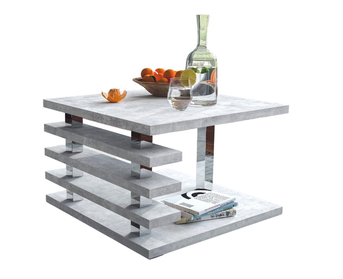 designimpex Couchtisch DC-2 Beton Betonoptik Tisch Wohnzimmertisch 60x60x40cm von designimpex