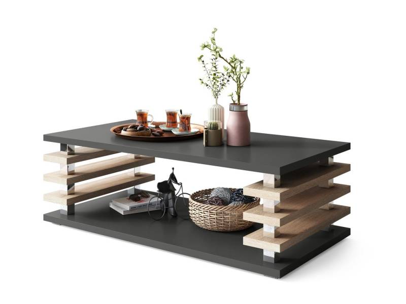 designimpex Couchtisch DC-3 Design Wohnzimmertisch Tisch mit / ohne Rollen von designimpex