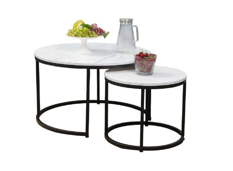 designimpex Couchtisch Design Wohnzimmertisch 2er Set Couchtisch GD-111 rund Tisch designimpex Couchtisch Design Wohnzimmertisch 2er Set Couchtisch GD-111 rund Tisch von designimpex