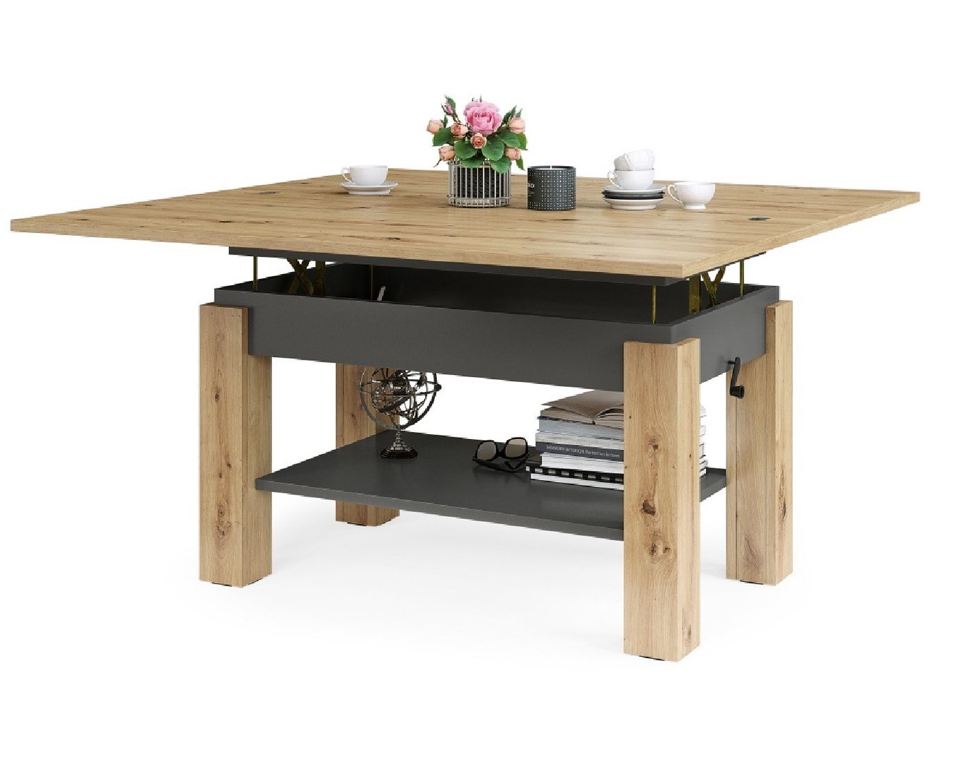 designimpex Couchtisch Design Brawo Tisch Arbeitstisch höhenverstelbar aufklappbar designimpex Couchtisch Design Brawo Tisch Arbeitstisch höhenverstelbar aufklappbar von designimpex
