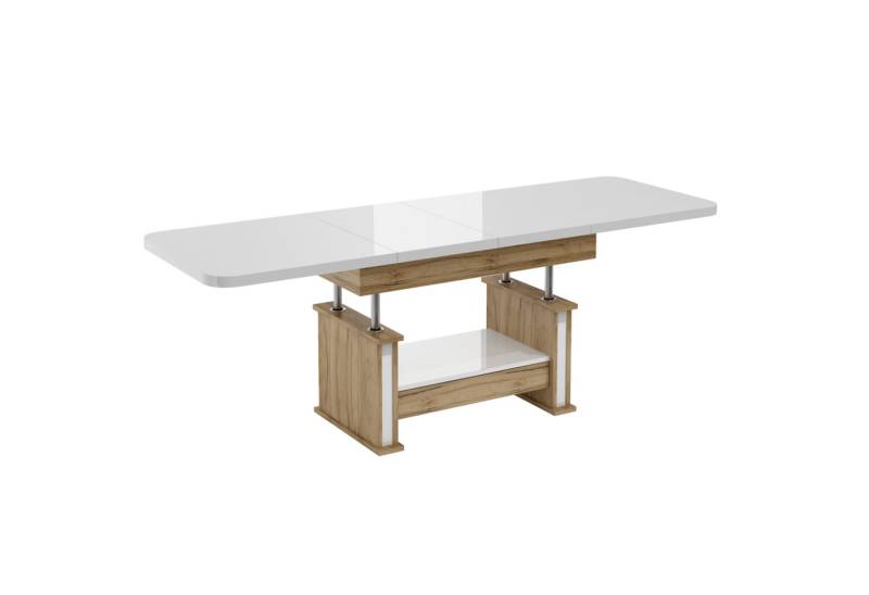 designimpex Couchtisch Design DA-555 Schublade höhenverstellbar ausziehbar Tisch von designimpex