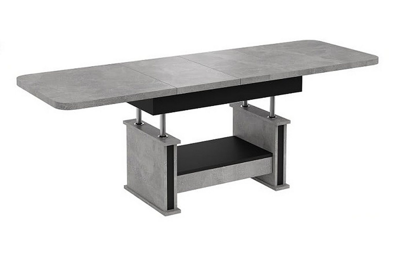 designimpex Couchtisch Design DA-555 Schublade höhenverstellbar ausziehbar Tisch abgerundet designimpex Couchtisch Design DA-555 Schublade höhenverstellbar ausziehbar Tisch abgerundet von designimpex